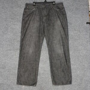 Lucky Brand 361 Vintage Straight Jeans Mens 38x32 Gray Dark Wash Denim 361-3832